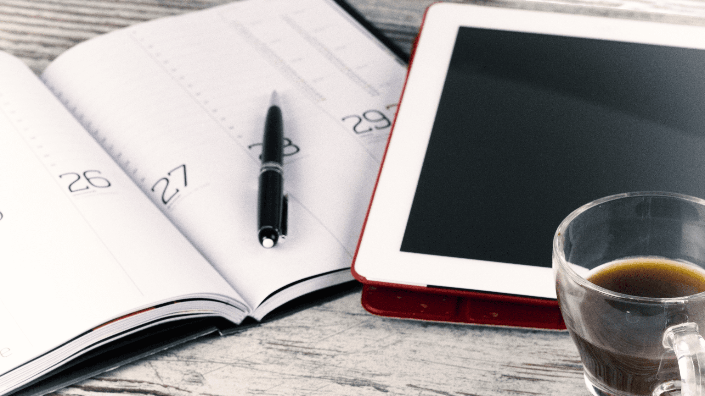 A study schedule with tablet for ABSITE